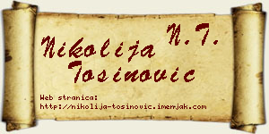 Nikolija Tošinović vizit kartica